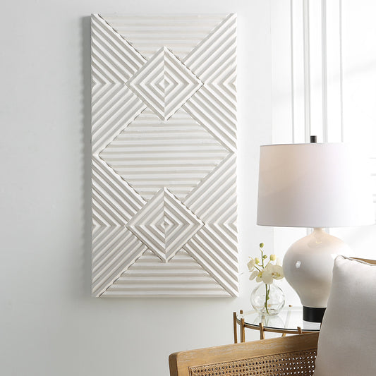 Nexus Wood Wall Decor by Uttermost in white. Made from fir, mdf in a modern style.