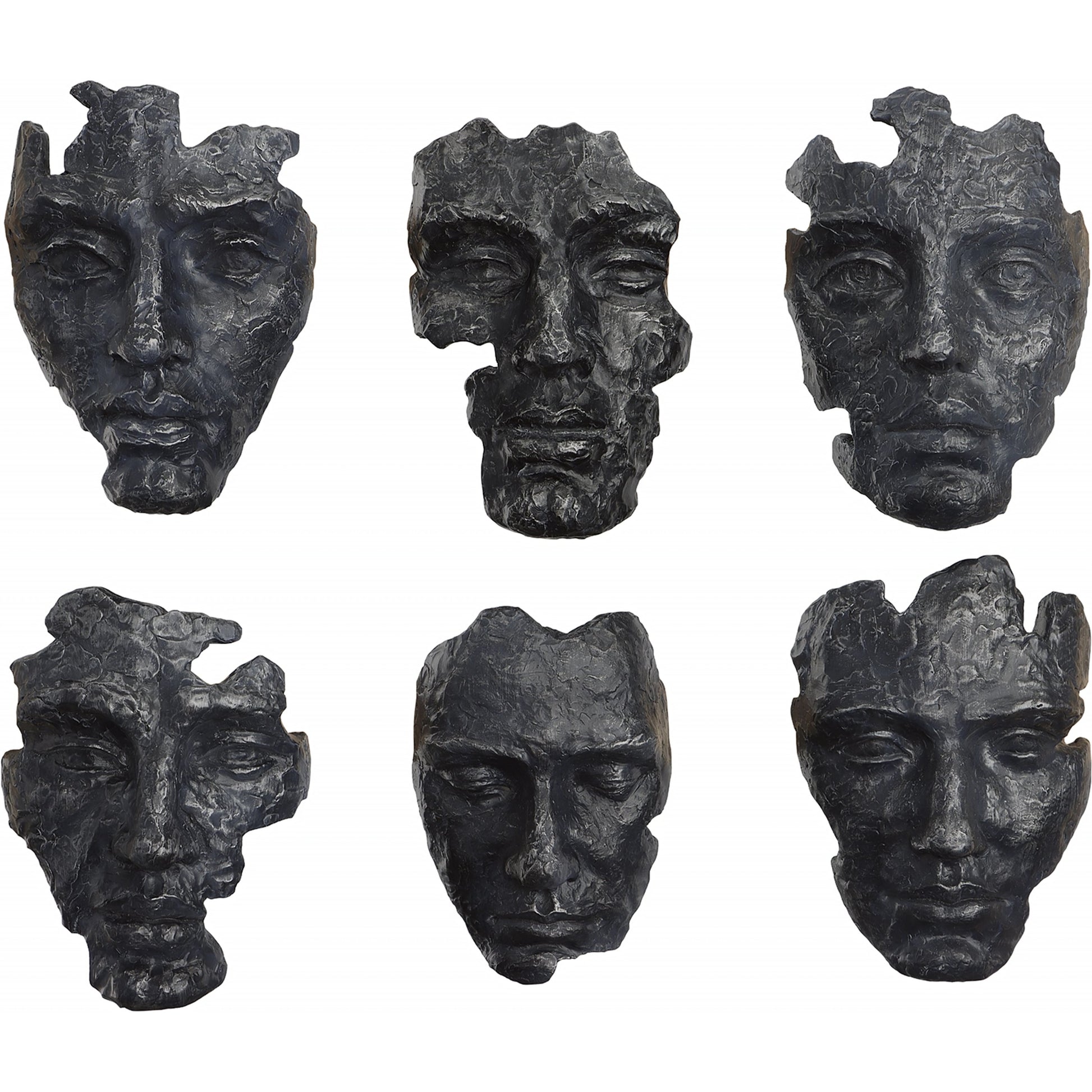 Self-Portrait Wall Decor by Uttermost in steel gray. Made from polyresin in a modern style.