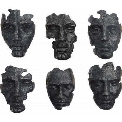 Self-Portrait Wall Decor by Uttermost in steel gray. Made from polyresin in a modern style.