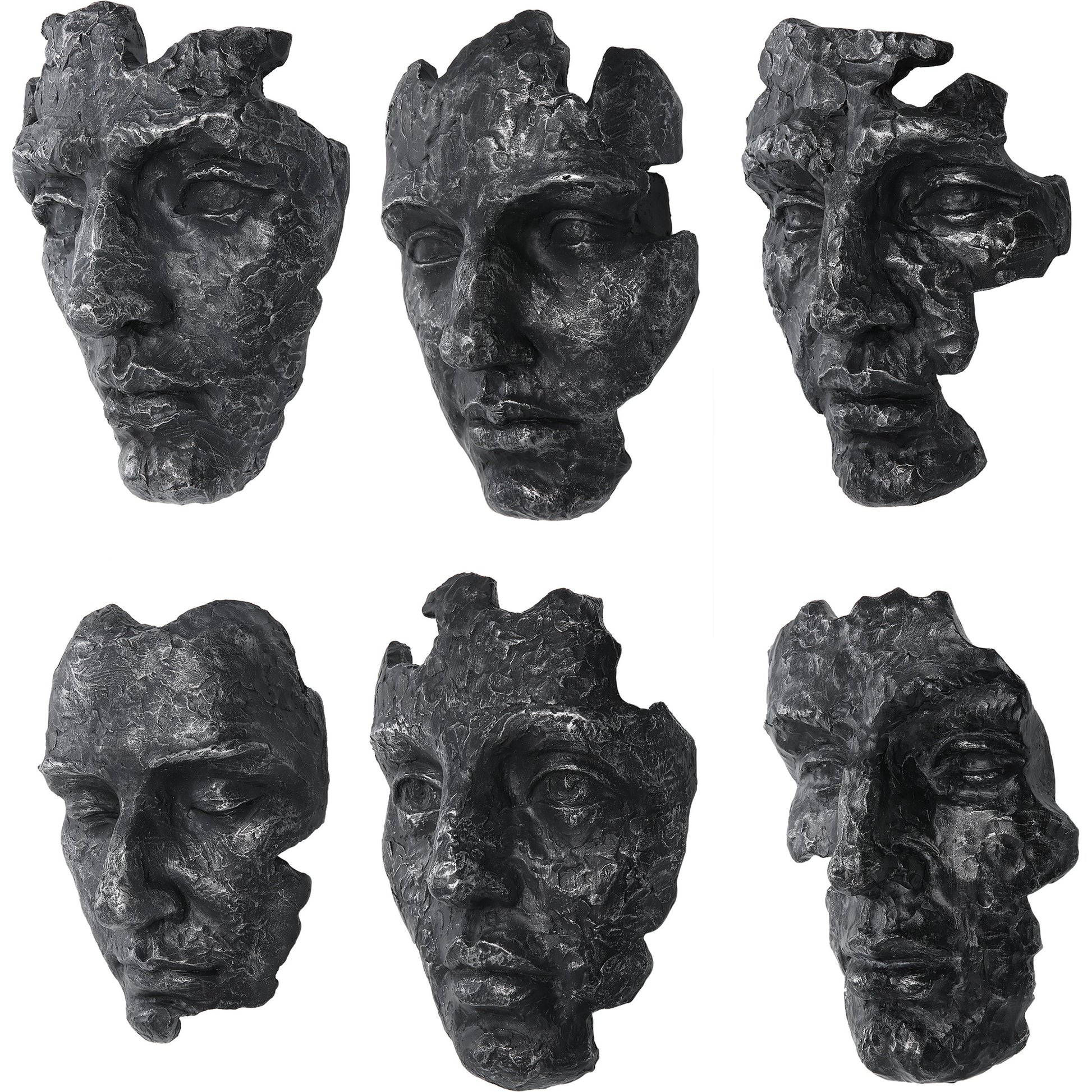 Self-Portrait Wall Decor by Uttermost in steel gray. Made from polyresin in a modern style.