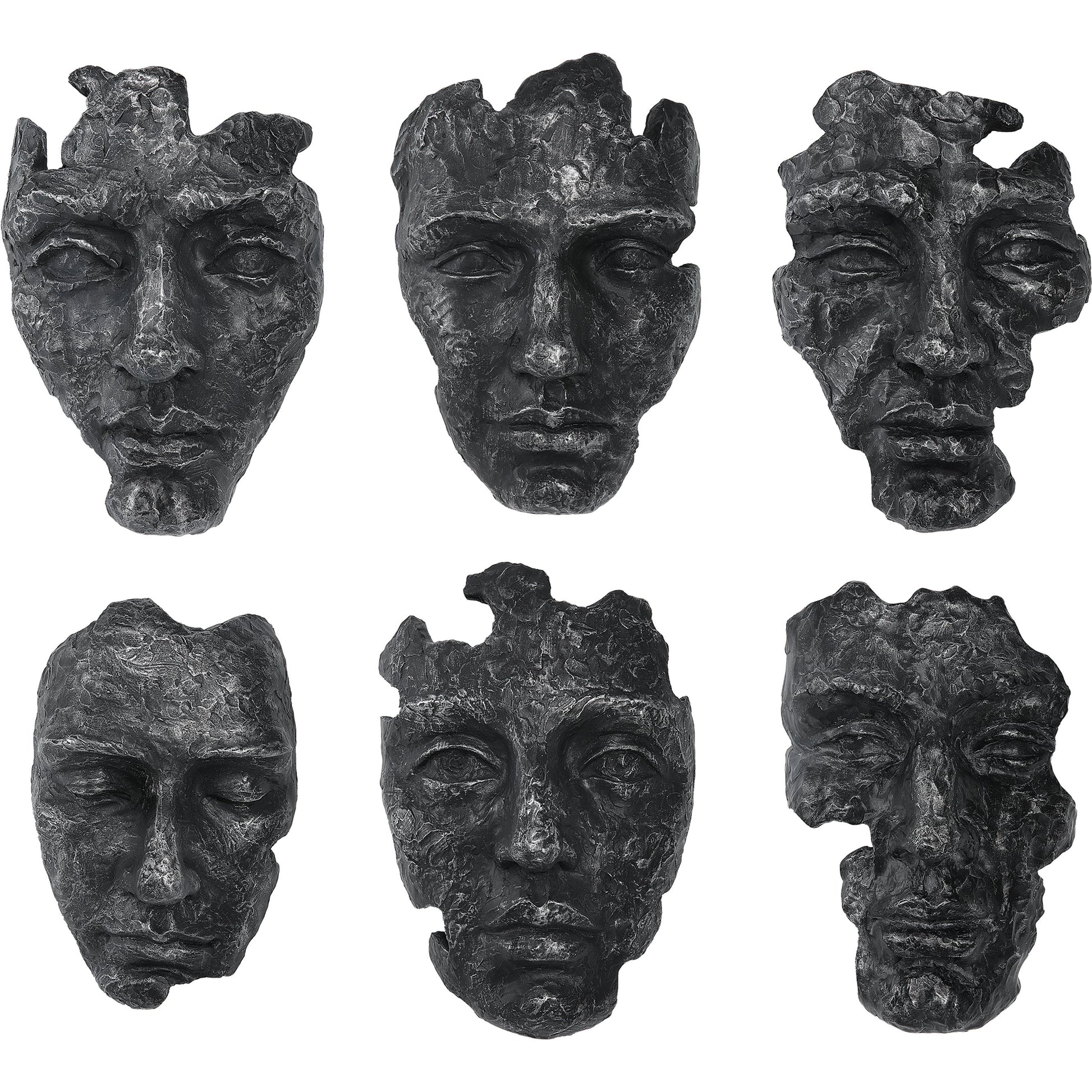 Self-Portrait Wall Decor by Uttermost in steel gray. Made from polyresin in a modern style.