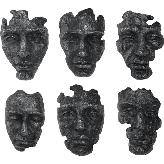 Self-Portrait Wall Decor by Uttermost in steel gray. Made from polyresin in a modern style.