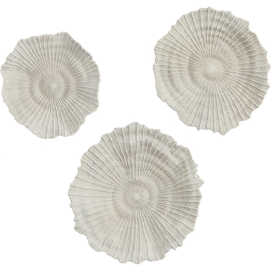 Ocean Gems Wall Decor by Uttermost in ivory. Made from polyresin in a modern style.