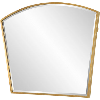 Boundary Arch Mirror by Uttermost in antiqued gold leaf. Made from iron, mdf, mirror in a modern style.