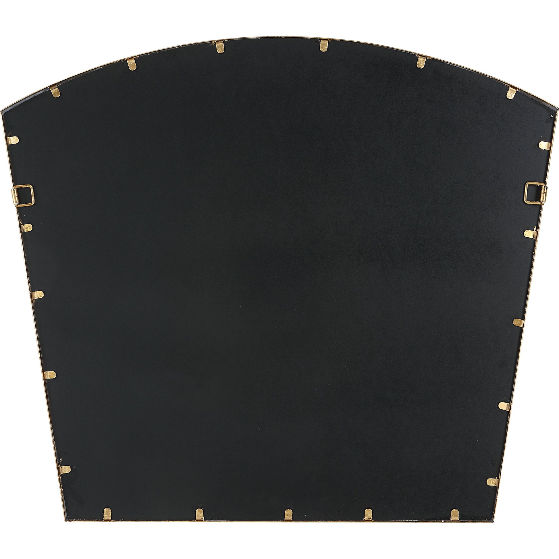 Boundary Arch Mirror by Uttermost in antiqued gold leaf. Made from iron, mdf, mirror in a modern style.