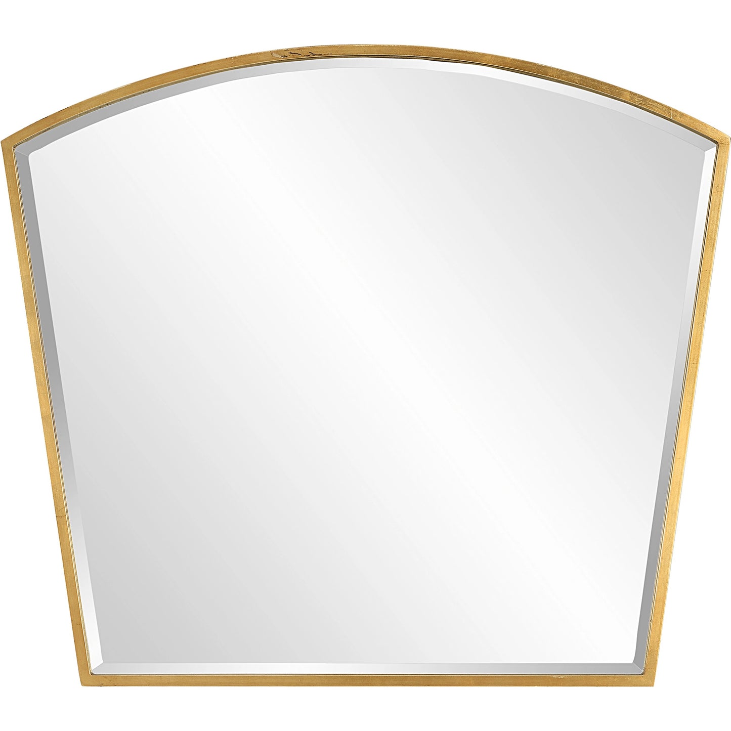 001 SI-1981228 | Primary Silo | Boundary Arch Mirror by Uttermost in antiqued gold leaf. Made from iron, mdf, mirror in a modern style.