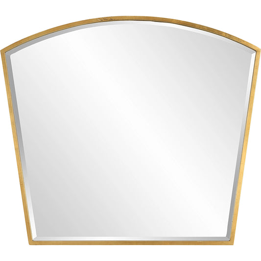 Boundary Arch Mirror by Uttermost in antiqued gold leaf. Made from iron, mdf, mirror in a modern style.