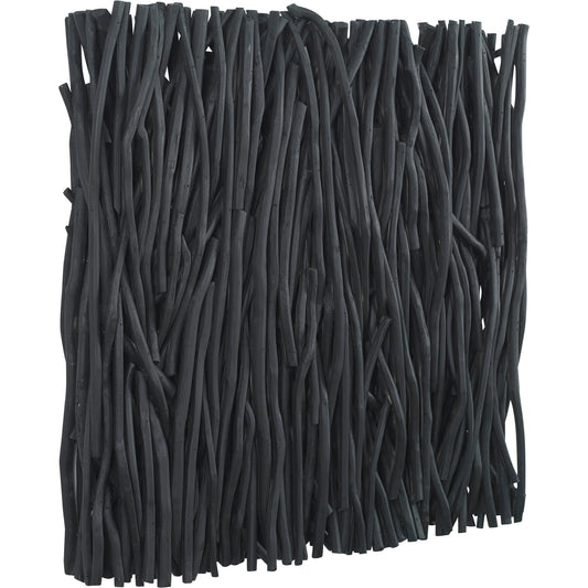 Gathered Teak Square Wall Decor by Uttermost. Made from teak branch in a modern style.