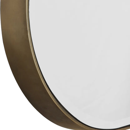 Lago Oval Mirror by Uttermost in golden bronze. Made from iron, mirror in a modern style.
