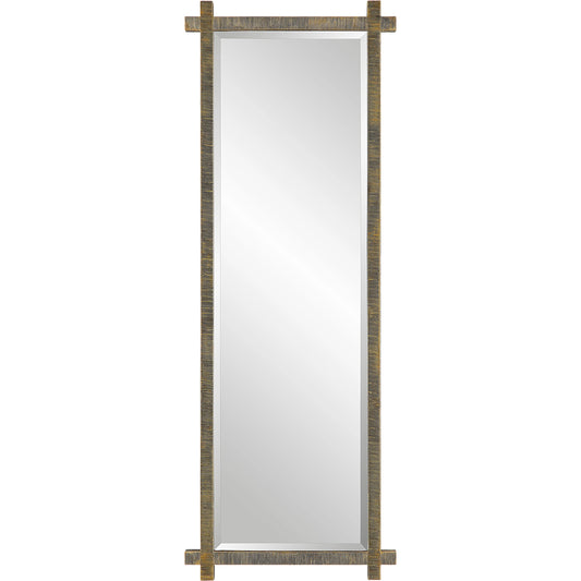 Abanu Dressing Mirror by Uttermost in gold. Made from resin, mdf, iron, mirror in a modern style.