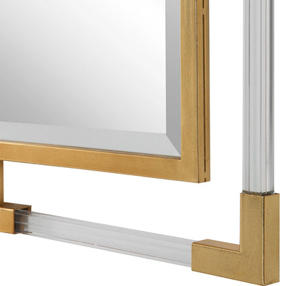 Balkan Tall Mirror by Uttermost in gold. Made from mirror, acrylic, iron, mdf in a modern style.