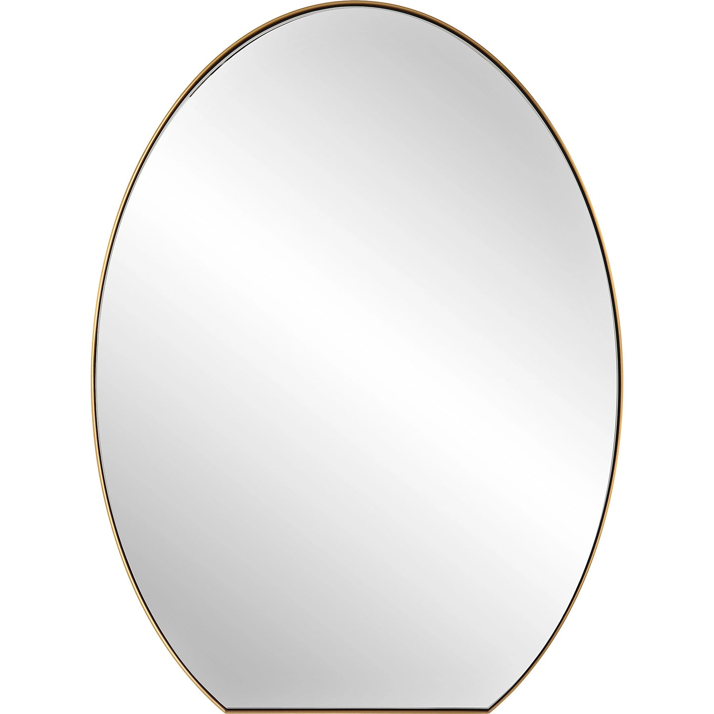 001 SI-2016413 | Primary Silo | Cabell Oval Mirror by Uttermost in brass. Made from stainless steel, mdf, glass in a modern style.
