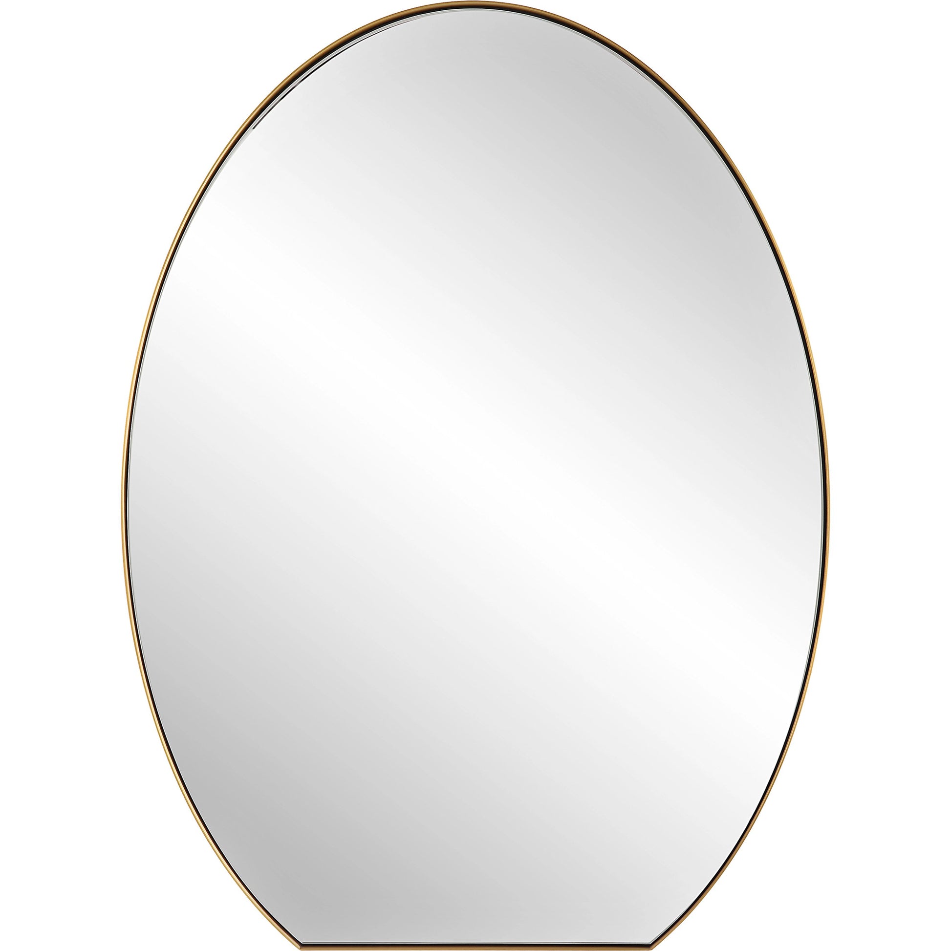 Cabell Oval Mirror by Uttermost in brass. Made from stainless steel, mdf, glass in a modern style.