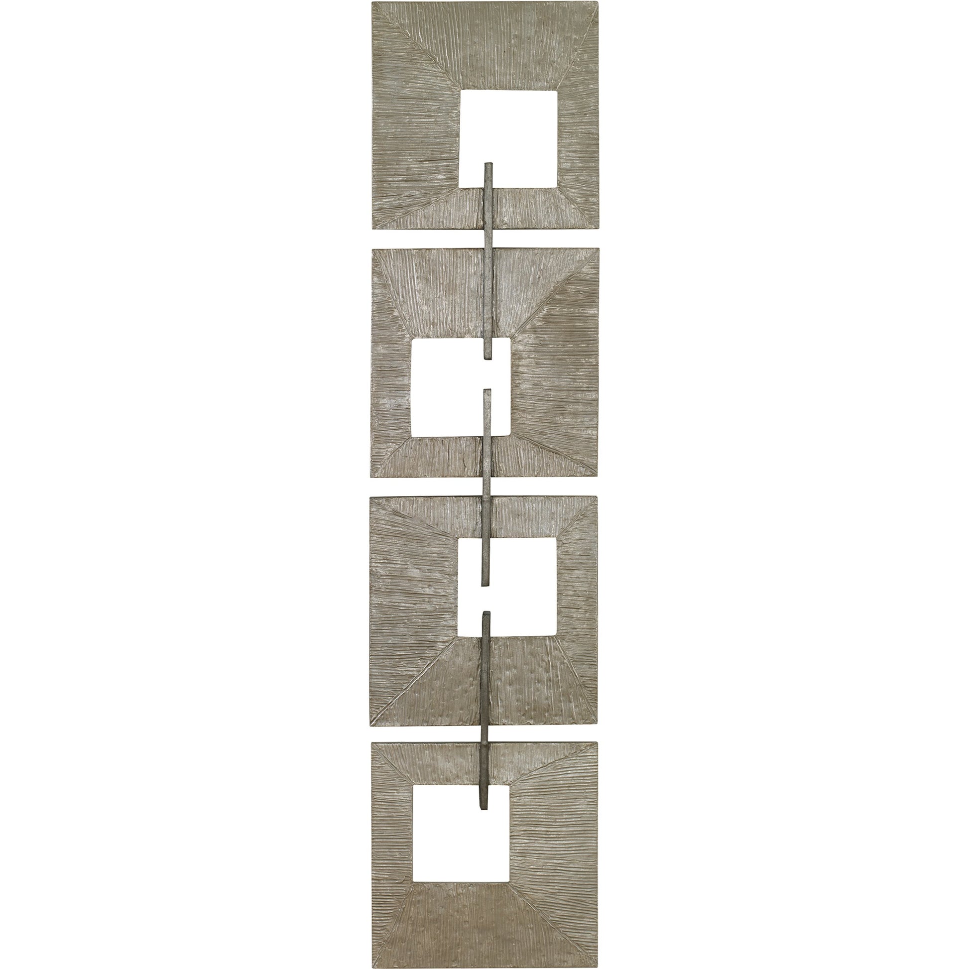 Linked Wall Decor by Uttermost in champagne gold, aged silver. Made from iron sheet in a modern style.