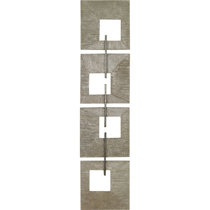 Linked Wall Decor by Uttermost in champagne gold, aged silver. Made from iron sheet in a modern style.