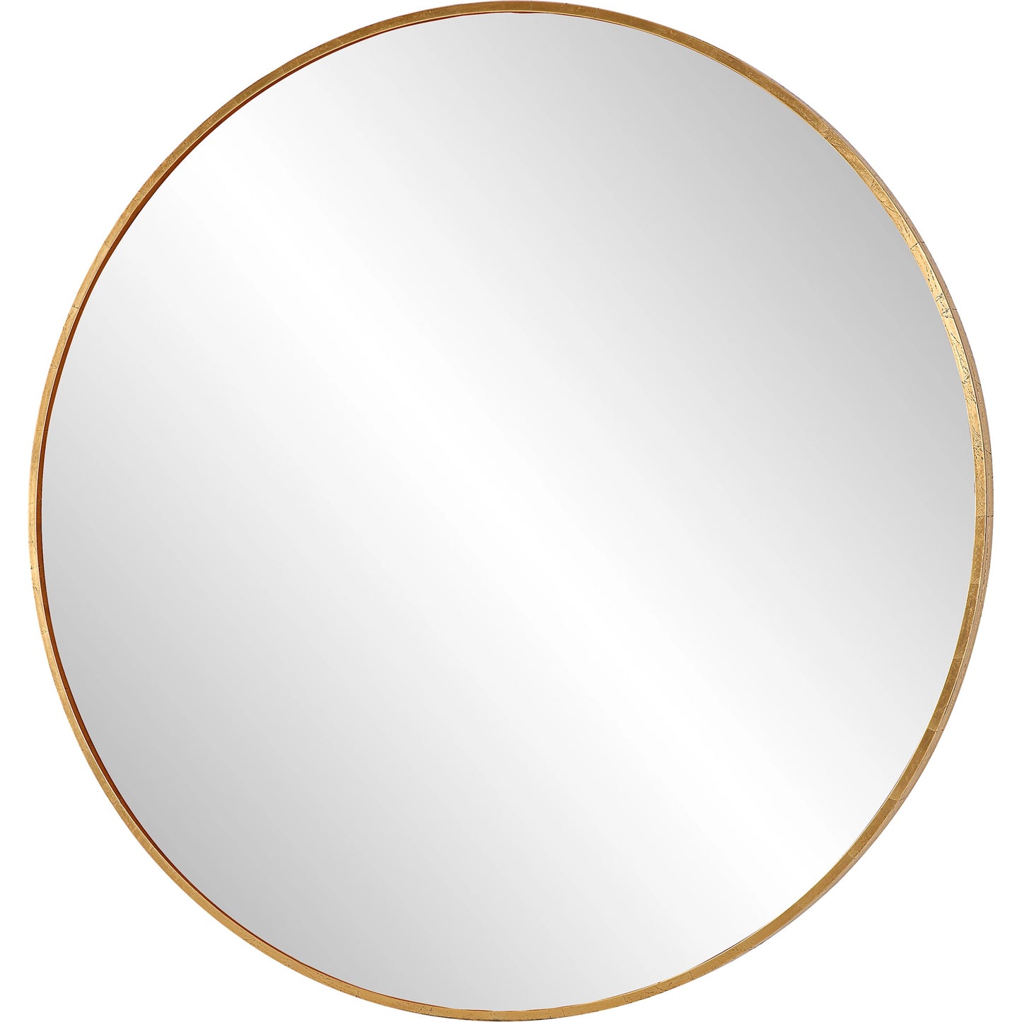 002 SI-2108081 | Additional Silo | Junius Round Mirror by Uttermost in gold. Made from mirror, mdf, iron in a modern style.