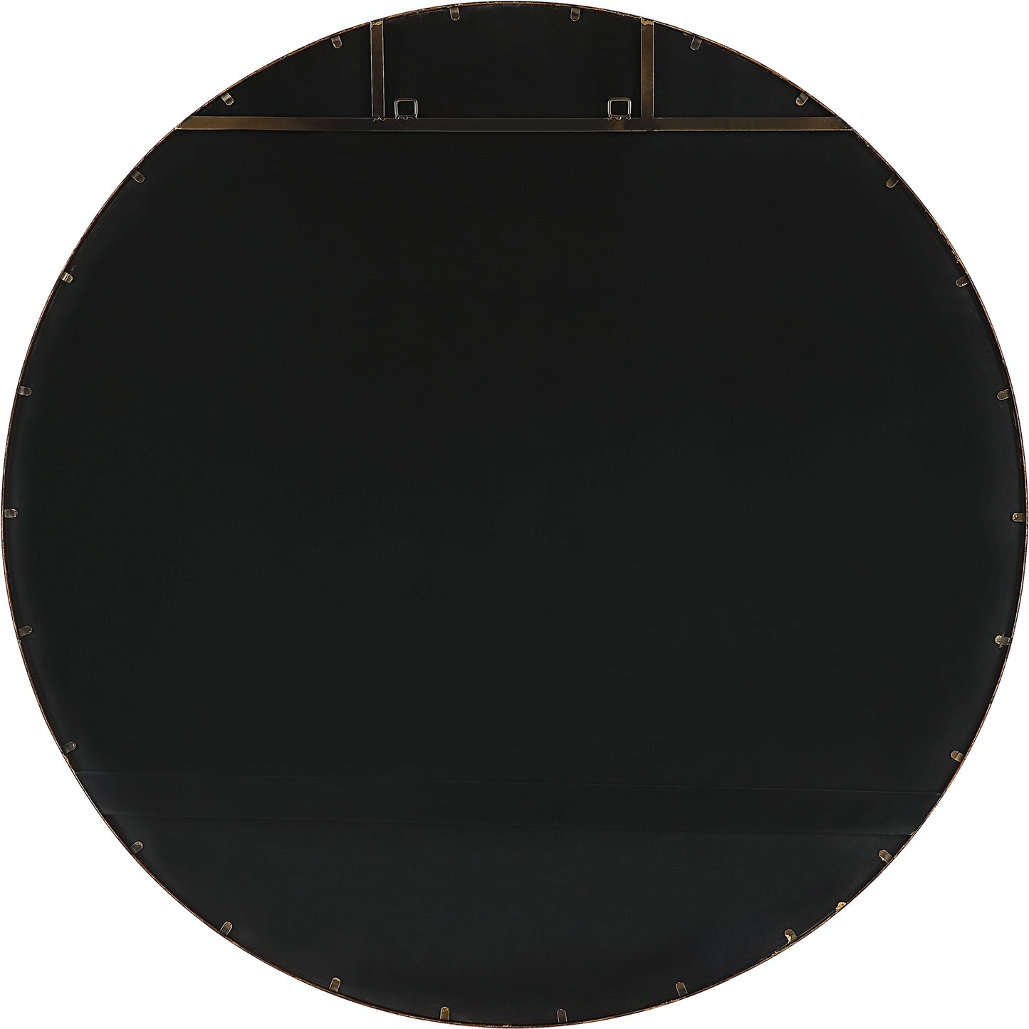 004 SI-2108081 | Additional Silo | Junius Round Mirror by Uttermost in gold. Made from mirror, mdf, iron in a modern style.