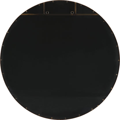 Junius Round Mirror by Uttermost in gold. Made from mirror, mdf, iron in a modern style.