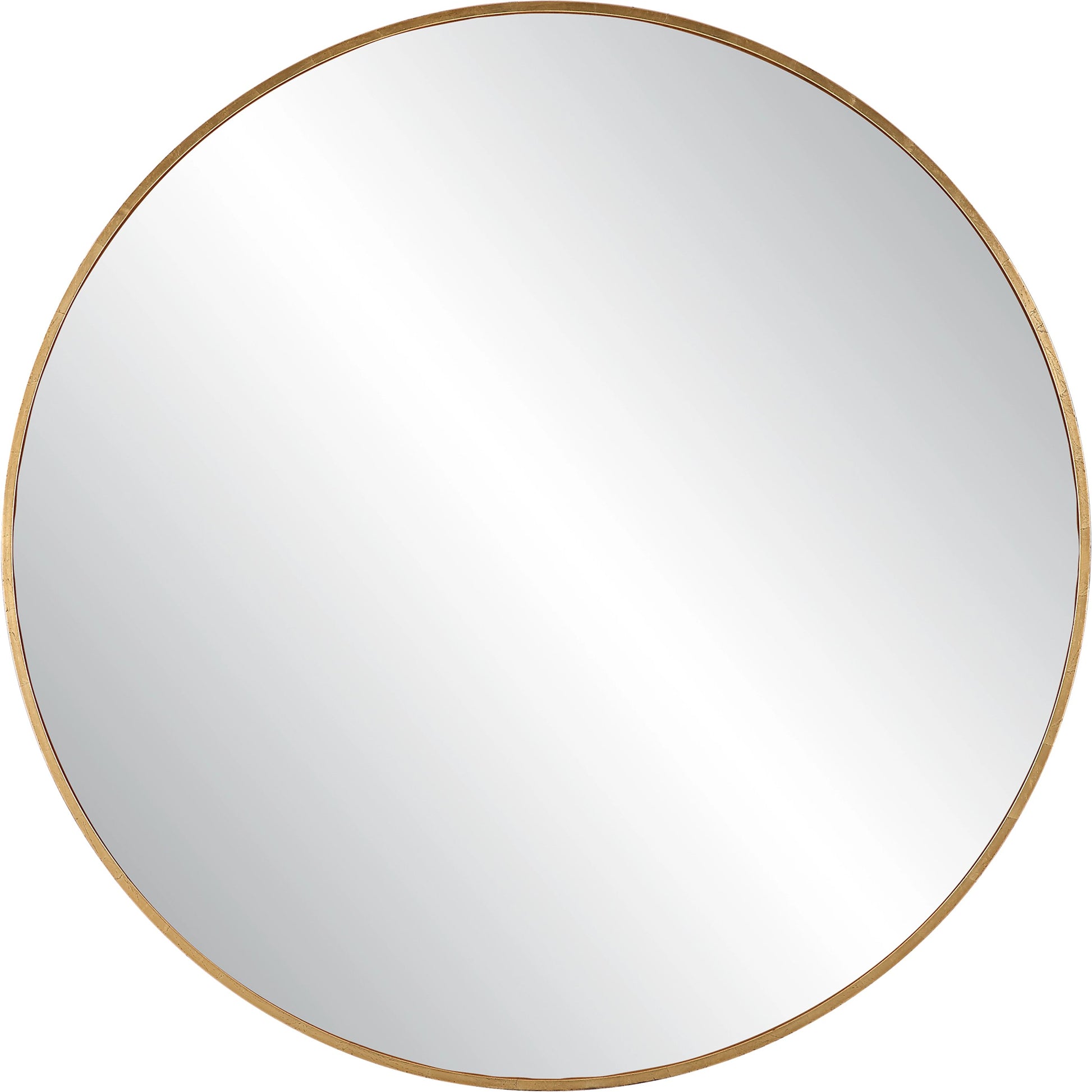 Junius Round Mirror by Uttermost in gold. Made from mirror, mdf, iron in a modern style.