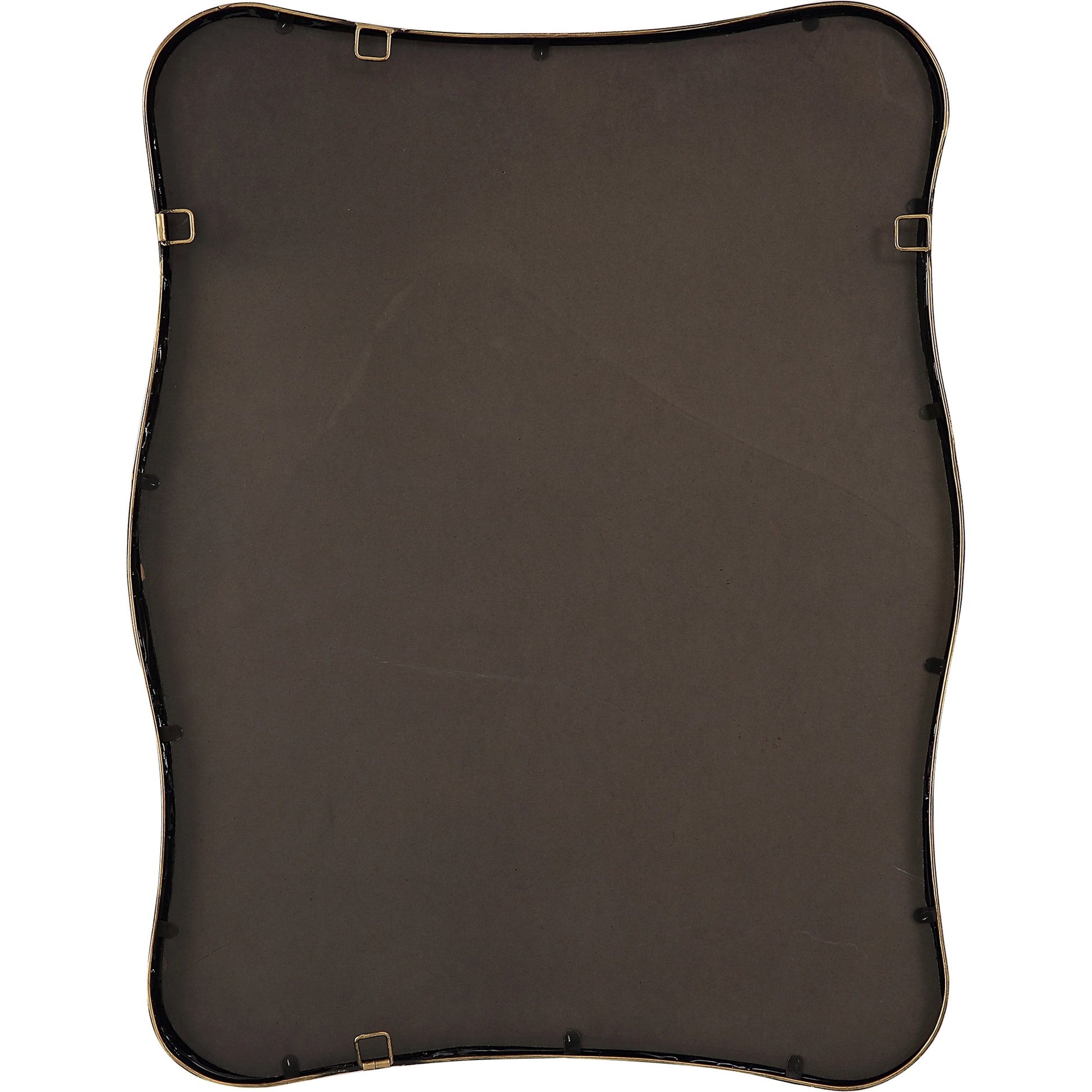 Pavia Curvy Vanity Mirror by Uttermost in gold. Made from iron, mirror, mdf in a modern style.