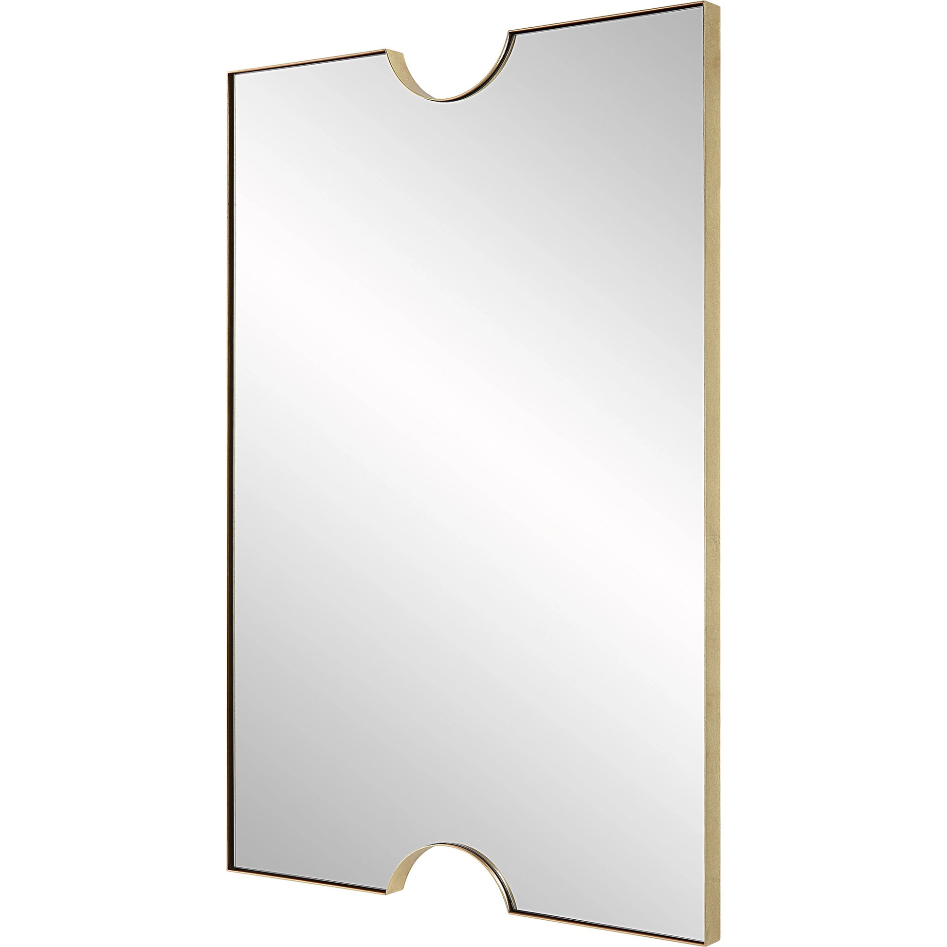 Ticket Vanity Mirror by Uttermost in gold. Made from iron, mirror, mdf in a modern style.