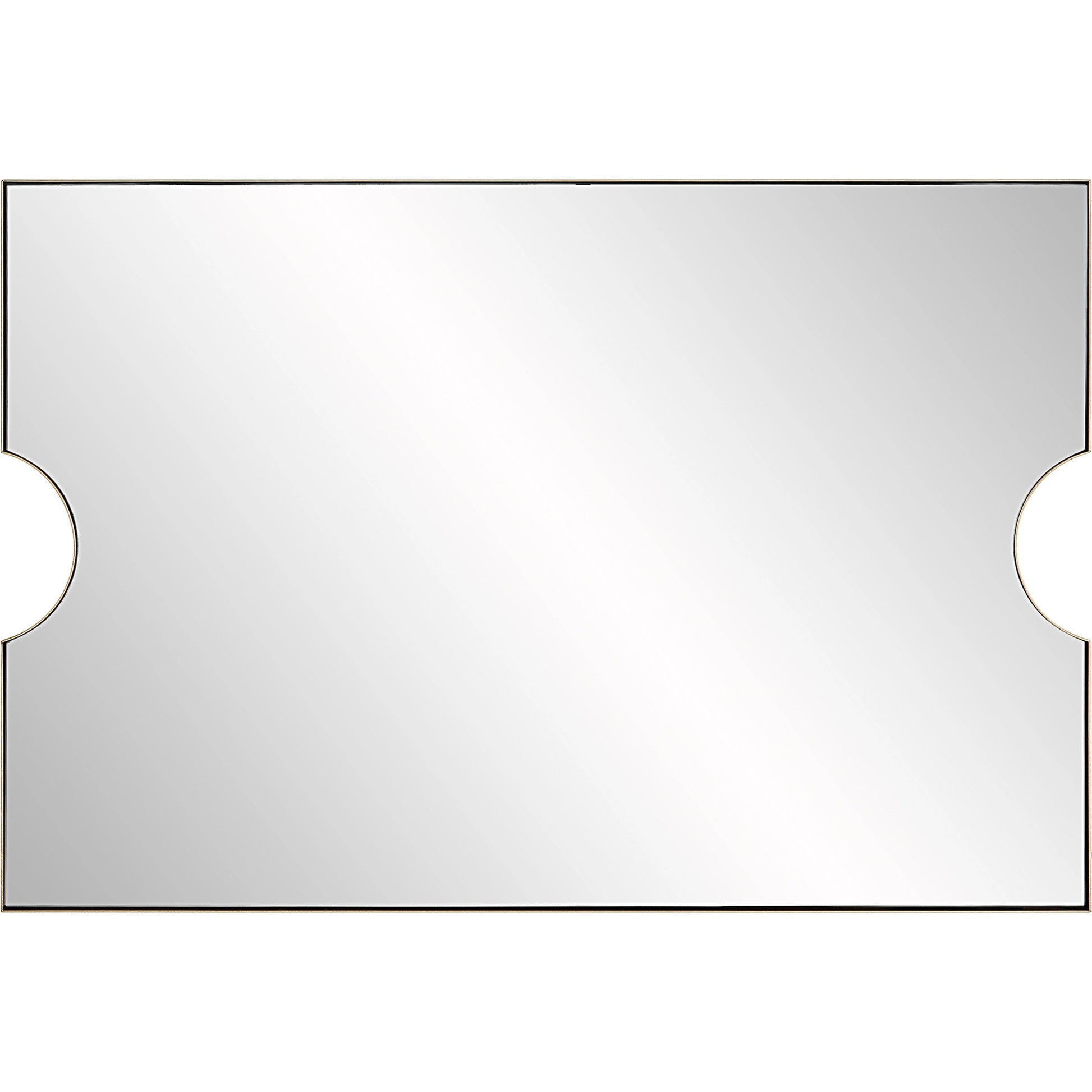 Ticket Vanity Mirror by Uttermost in gold. Made from iron, mirror, mdf in a modern style.