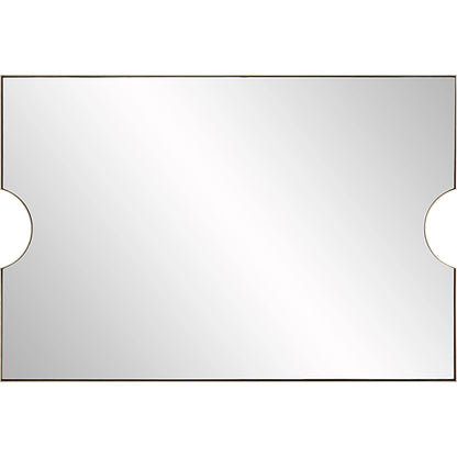 Ticket Vanity Mirror by Uttermost in gold. Made from iron, mirror, mdf in a modern style.