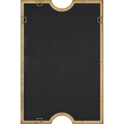 Ticket Vanity Mirror by Uttermost in gold. Made from iron, mirror, mdf in a modern style.