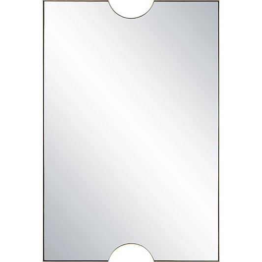 Ticket Vanity Mirror by Uttermost in gold. Made from iron, mirror, mdf in a modern style.