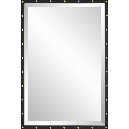 Benedo Industrial Vanity Mirror by Uttermost in brass. Made from iron, mirror, mdf, copper in a modern style.