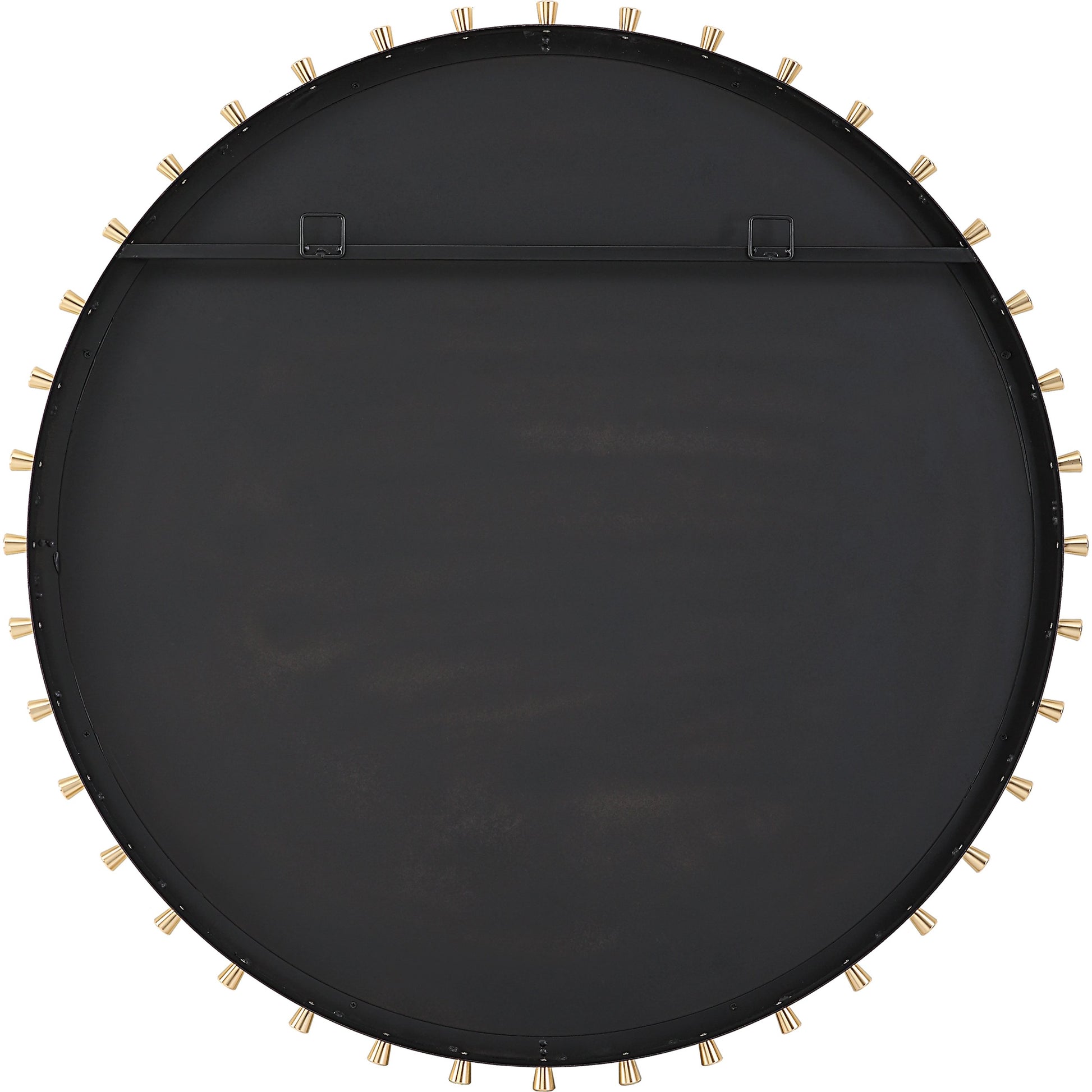 Cosmopolitan Round Mirror by Uttermost in brass. Made from iron, mirror, mdf, aluminium alloy in a modern style.