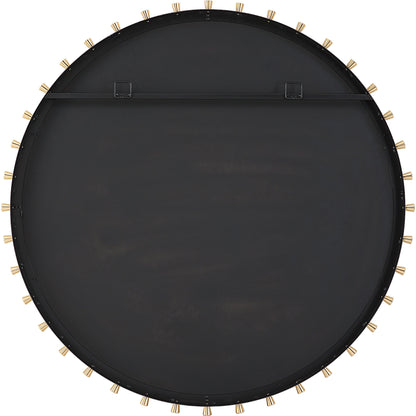 Cosmopolitan Round Mirror by Uttermost in brass. Made from iron, mirror, mdf, aluminium alloy in a modern style.