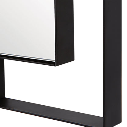 Stellan Mirror by Uttermost in black. Made from mirror, mdf, iron in a modern style.