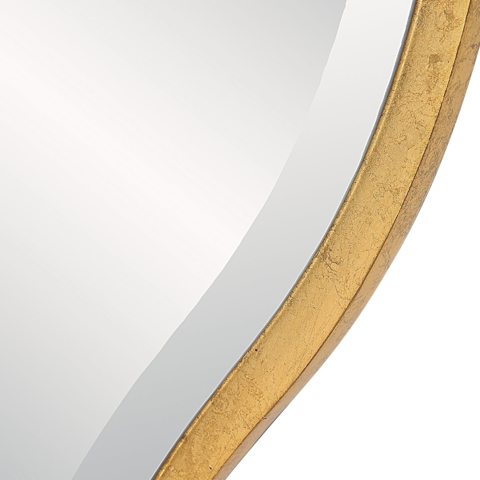 Aneta Round Mirror by Uttermost in gold. Made from mdf, mirror in a modern style.