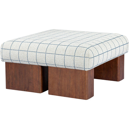 Mirava Ottoman by Surya in stained. Made from polyester, rubber wood, polyurethane foam in a unique style.