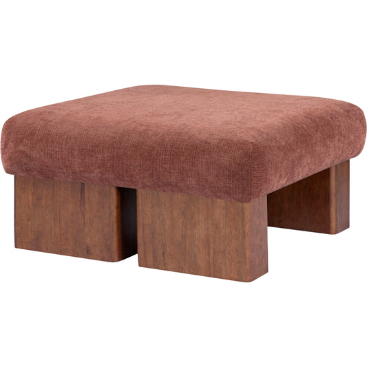 Mirava Ottoman by Surya in stained. Made from polyester, rubber wood, polyurethane foam in a unique style.