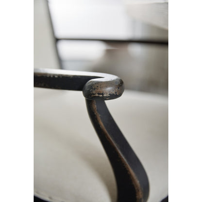 Ciao Bella Upholstered Arm Chair (Set of 2) by Hooker Furniture in beige. Made from fabric, nailheads in a traditional style.