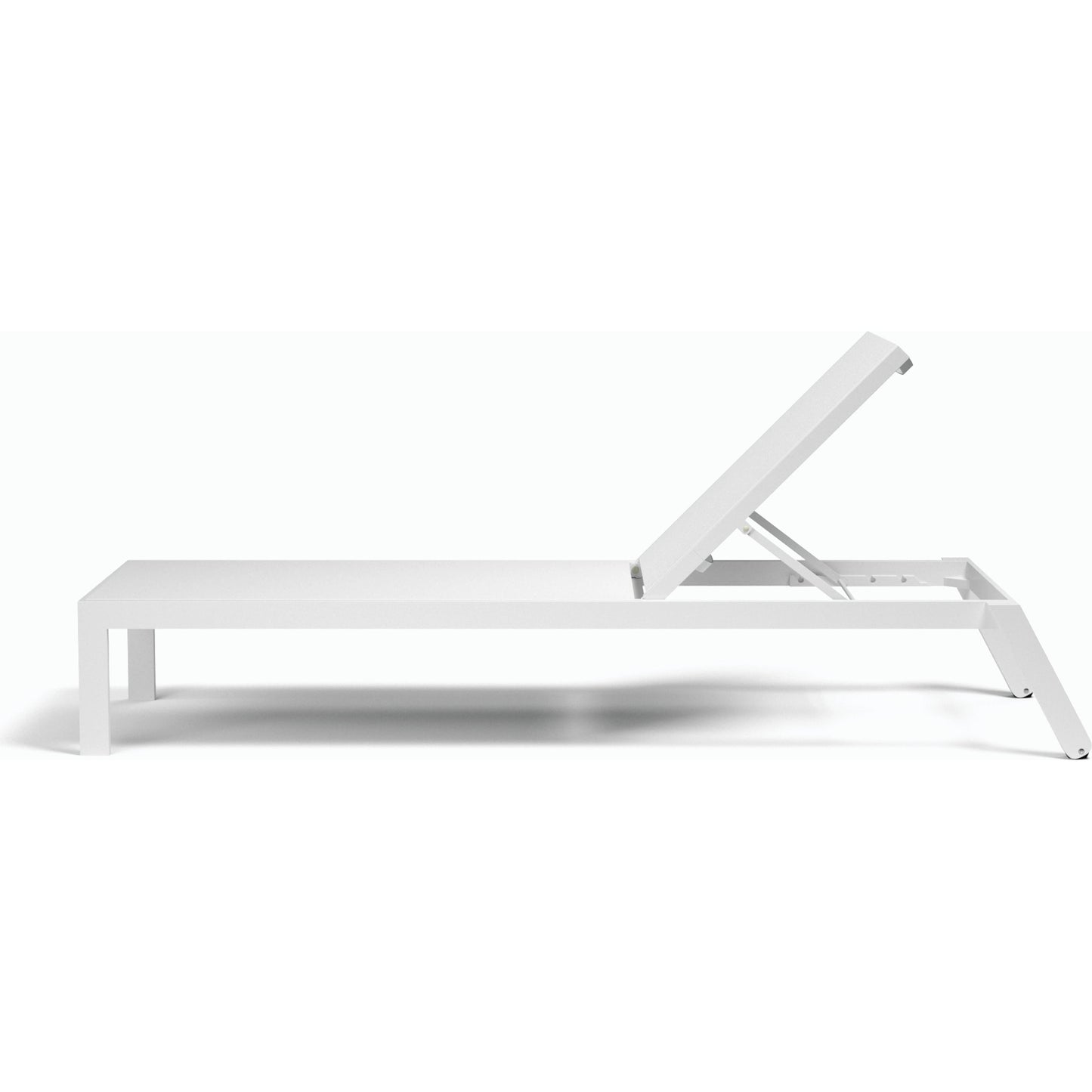 003 SI-2166664 | Additional Silo | Naples Outdoor Stackable Chaise Lounge by Sunset West in white. Made from aluminum in a modern style.