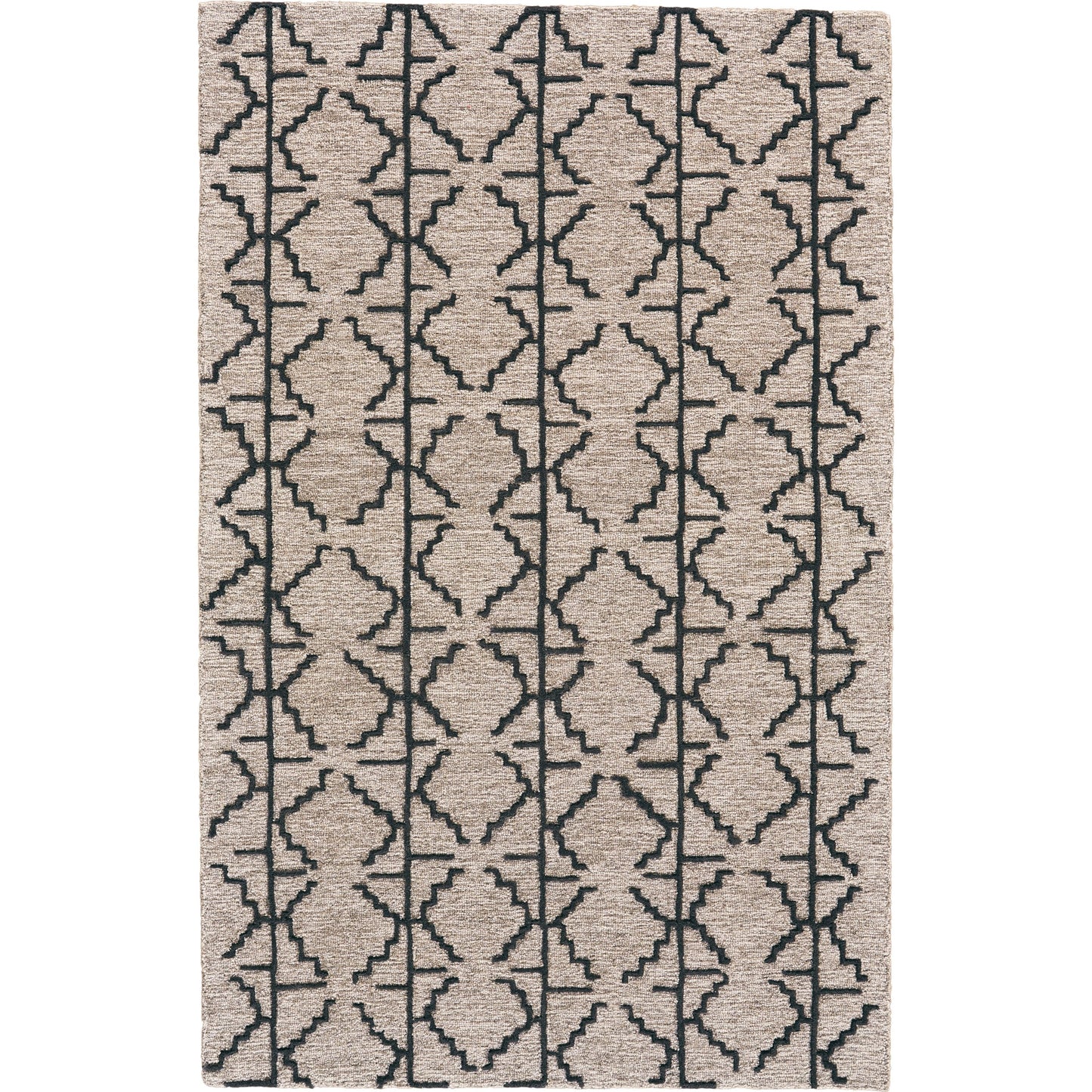 001 SI-1754036,SI-1754037,SI-1754038,SI-1754039,SI-1754041 | Primary Silo | Enzo Transitional Geometric Rug - 8732F by Feizy in black, taupe, gray. Made from wool in a unique style.