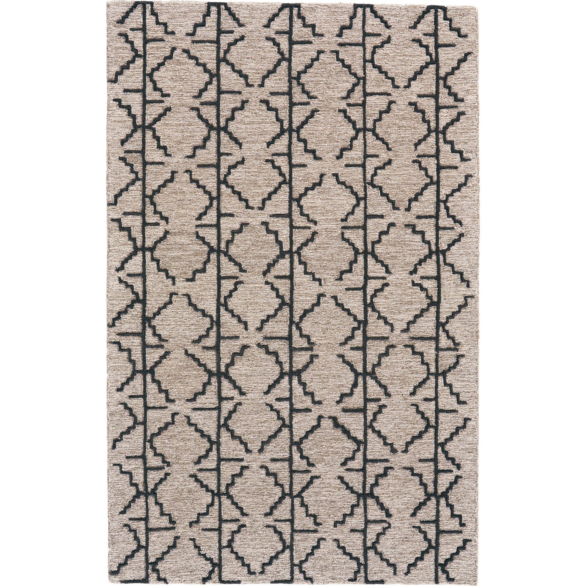 Enzo Transitional Geometric Rug - 8732F by Feizy in black, taupe, gray. Made from wool in a unique style.