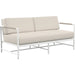 Sabbia Outdoor Loveseat by Sunset West in white. Made from olefin rope in a coastal style.