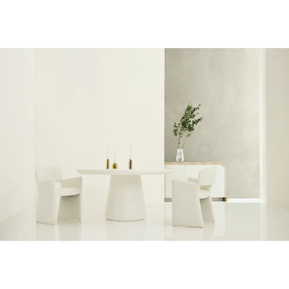 Tranquility Morel Arm Chair by Miranda Kerr Home in canberra ivory and canberra ivory. Made from 97% polyester, 3% acrylic in a modern style.