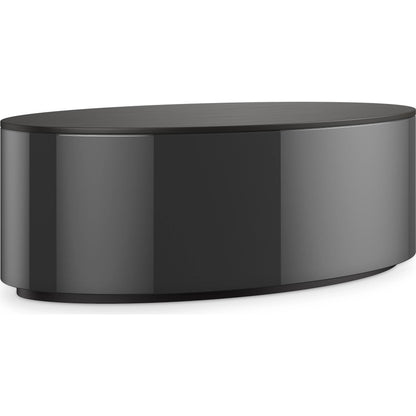 Adele Oval Cocktail Table by Caracole in brushed deep bronze, deep bronze, almost black. Made from metal in a modern style.