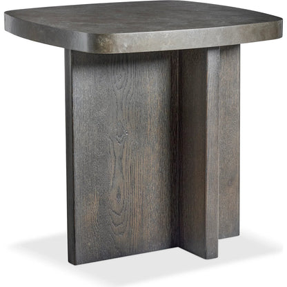 Monroe Side Table by Bernhardt in brown. Made from wood, stone in a unique style.