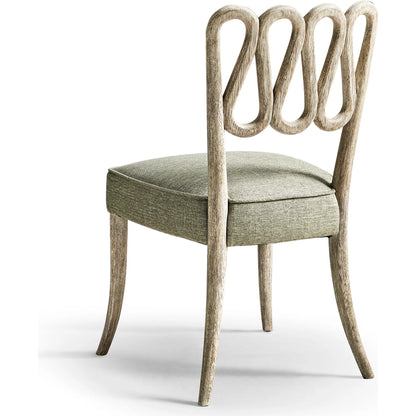 Ampney Side Chair (Set of 2) by Jonathan Charles in light brown and washed grey oak. Made from oak, foam, fabric in a traditional style.