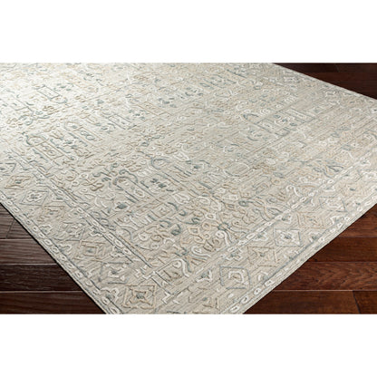 Makalu MKL-2305 Rug by Surya in light sage, light slate, oatmeal, beige, dusty sage, charcoal. Made from 70% viscose, 30% wool in a unique style.