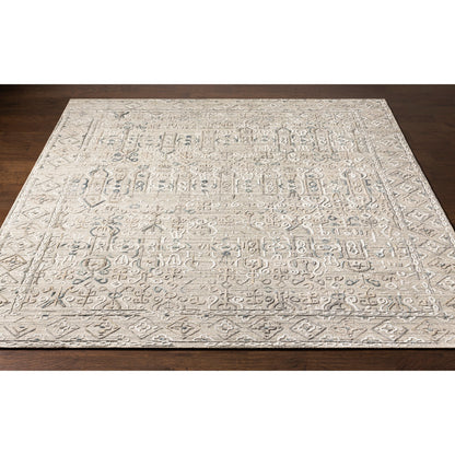 Makalu MKL-2305 Rug by Surya in light sage, light slate, oatmeal, beige, dusty sage, charcoal. Made from 70% viscose, 30% wool in a unique style.