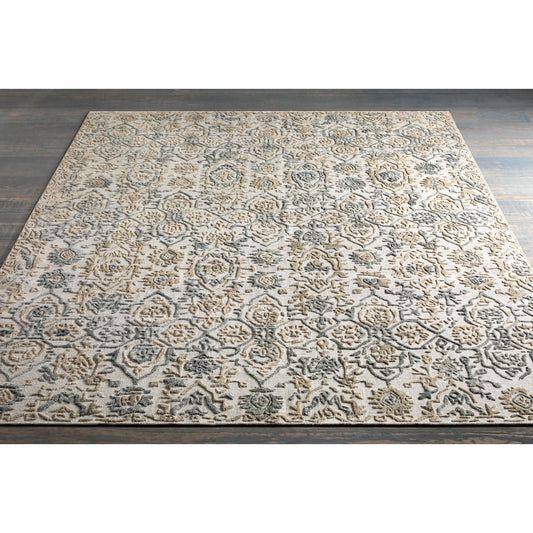 Makalu Rug - 25363 by Surya in beige, charcoal, light gray. Made from 70% viscose, 30% wool in a unique style.
