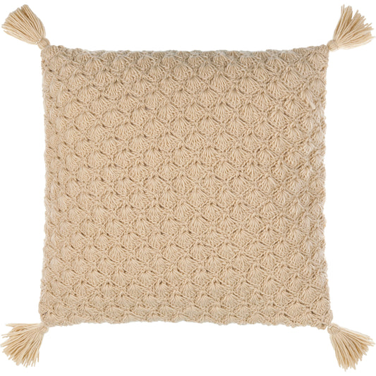 Makrome Pillow - 17884 by Surya. Made from front: 100% wool, back: 100% cotton in a unique style.