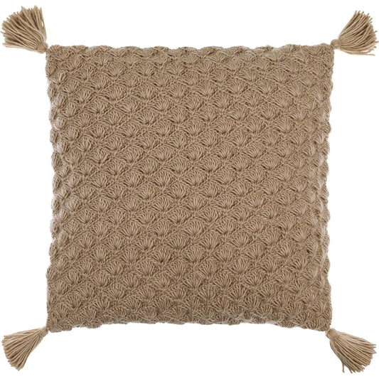 Makrome Pillow - 17884 by Surya. Made from front: 100% wool, back: 100% cotton in a unique style.